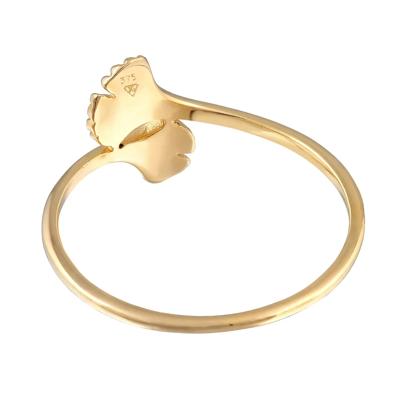 Ring Ginkgo Blatt Offen