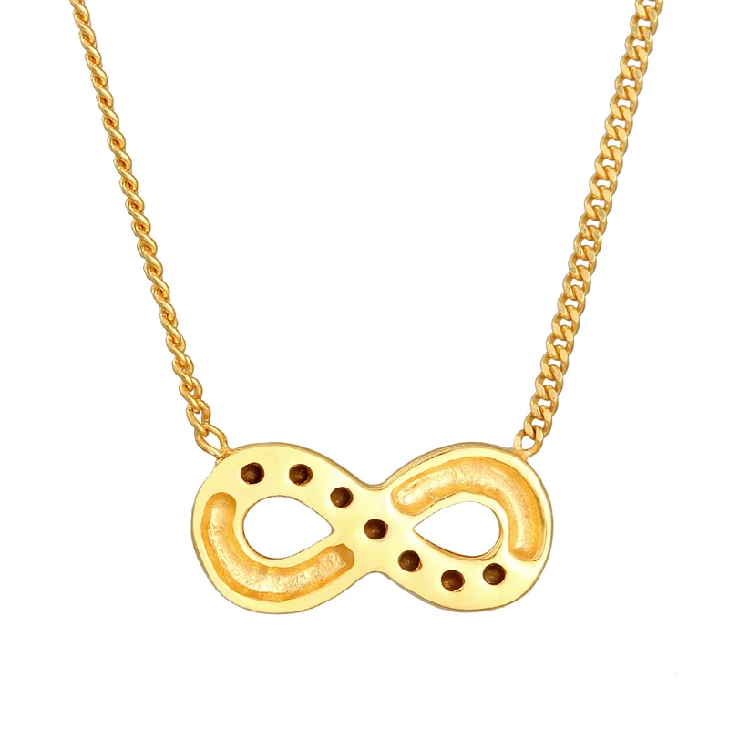 Halskette Infinity Anhänger | Mit Kristallen von Swarovski® (Weiß)