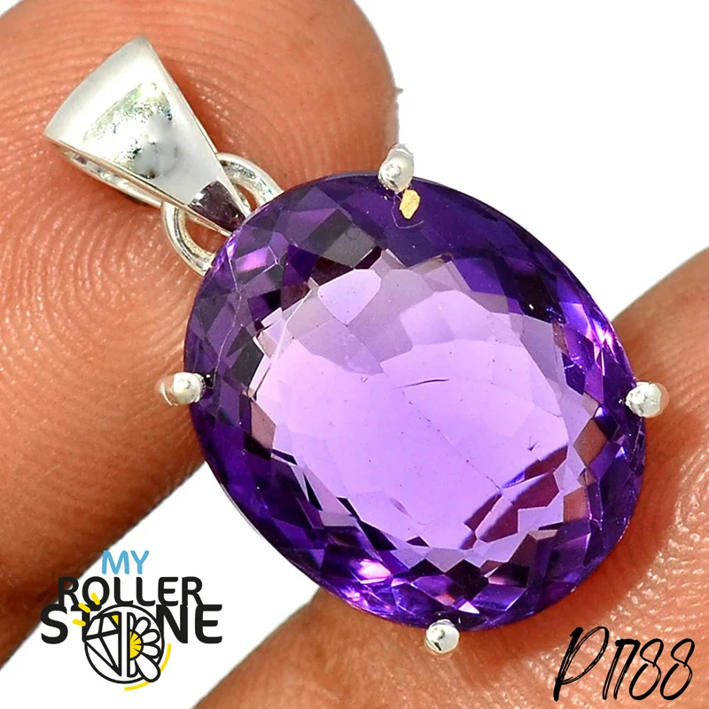 Facettierter Amethyst Anhänger P1788