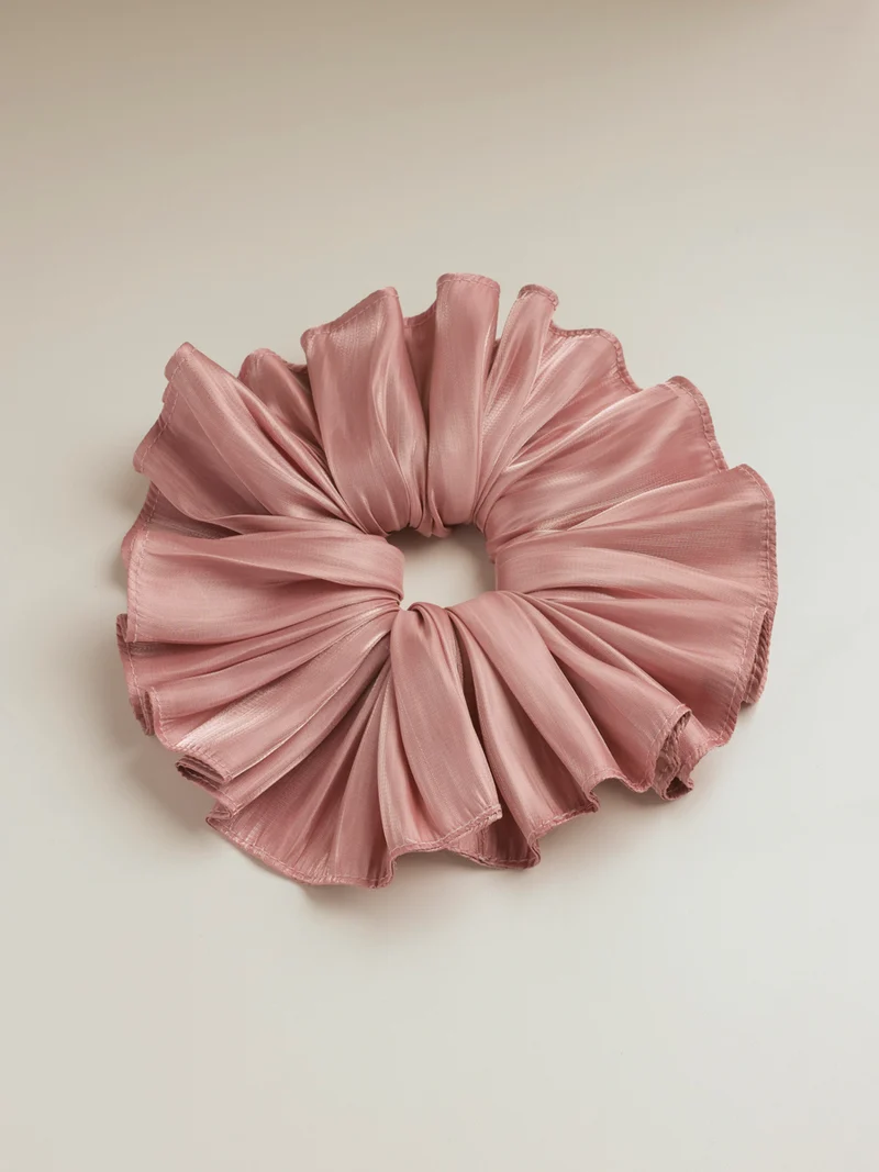 Delicate Wave Pink Scrunchie