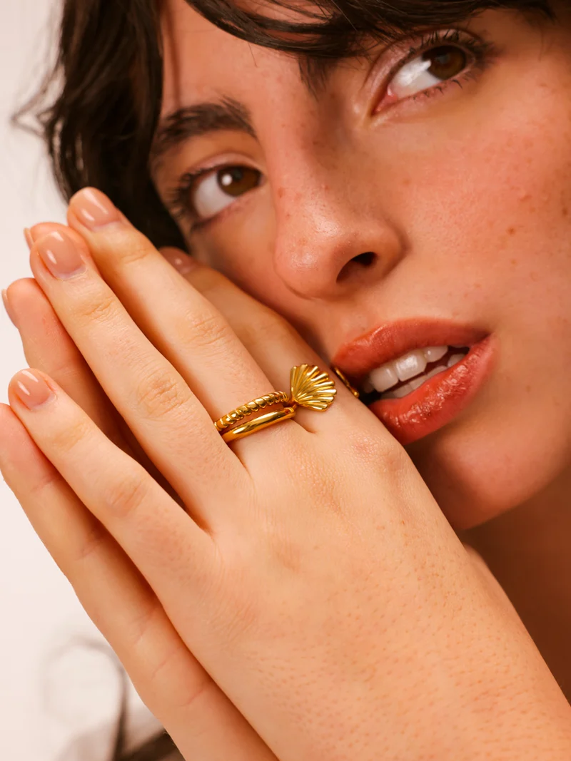 Shell Starfish Ring