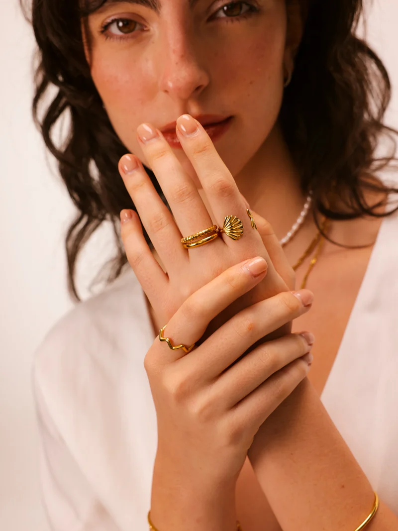 Shell Starfish Ring