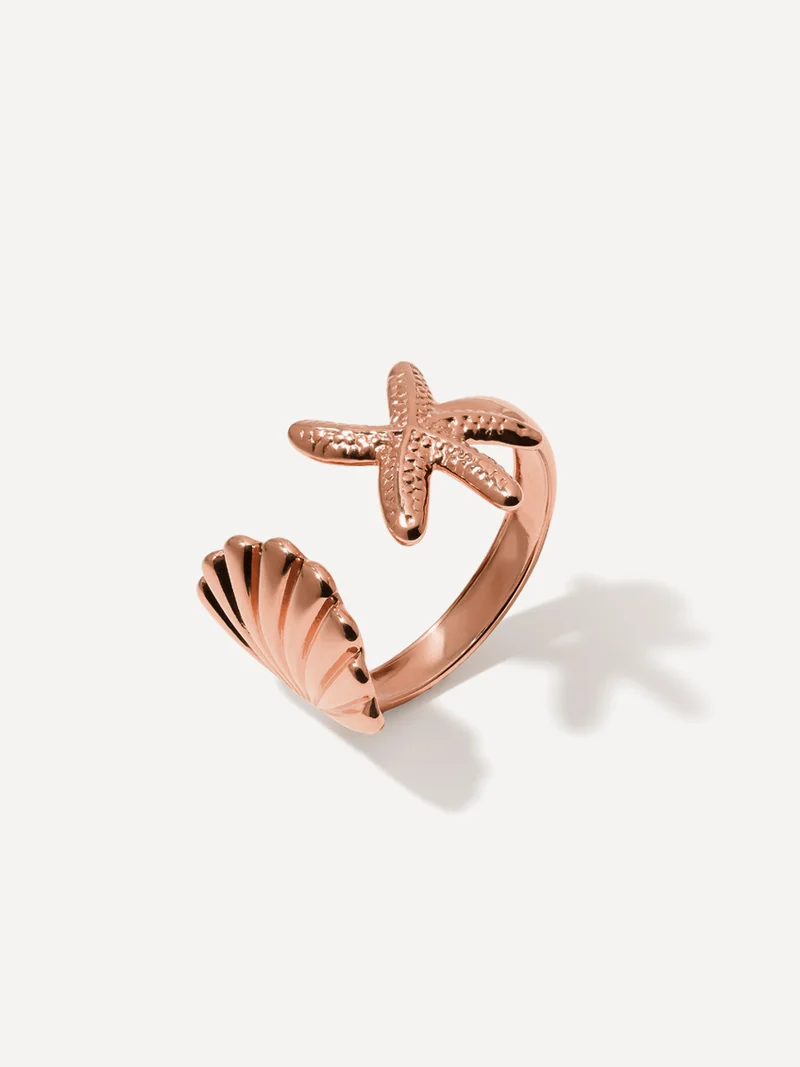 Shell Starfish Ring