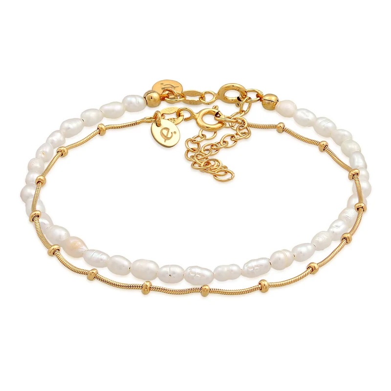 Armband Set Kugelkette | Süßwasserperle