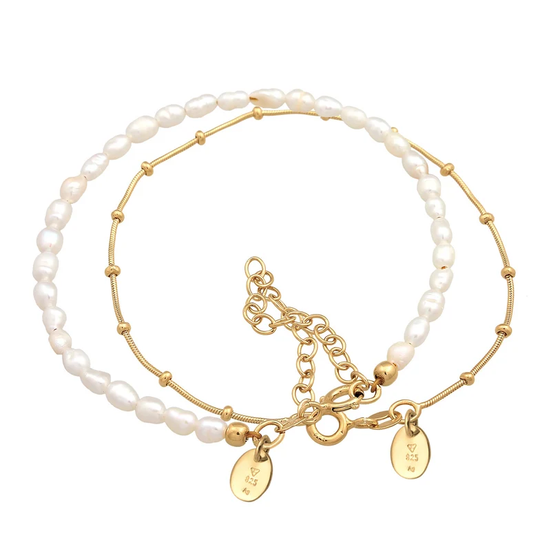 Armband Set Kugelkette | Süßwasserperle