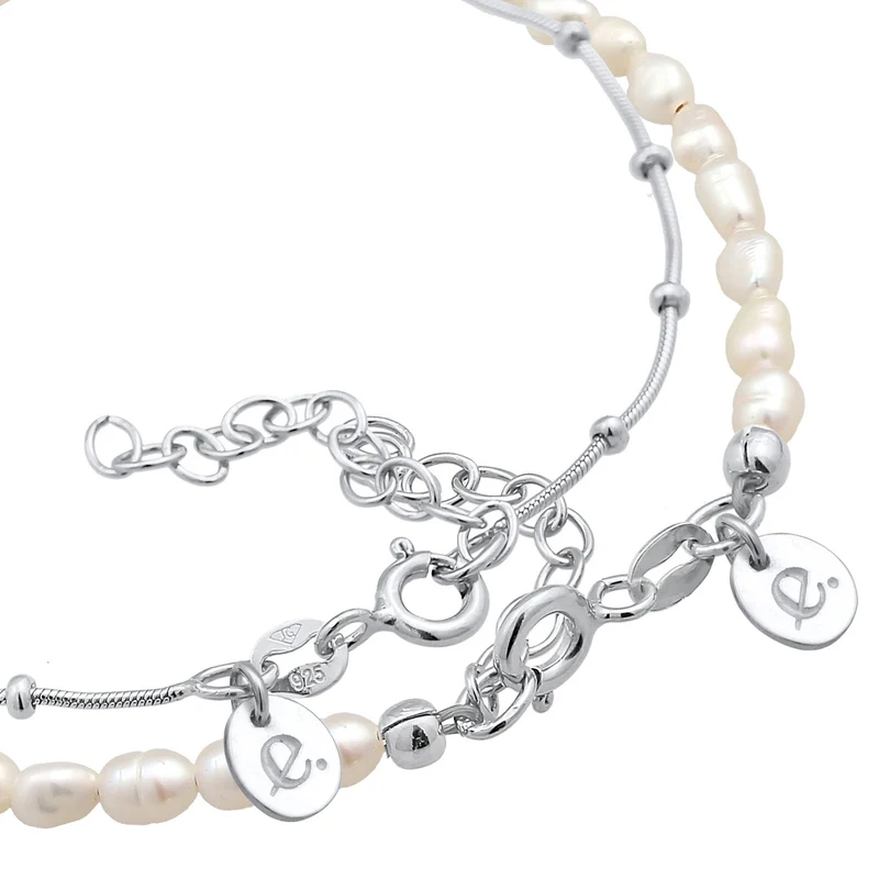 Armband Set Kugelkette | Süßwasserperle