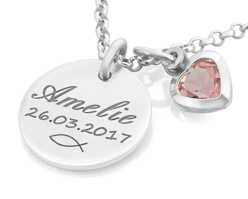 NAMENSKETTE 925 SILBER, SCHMUCK MIT GRAVUR, KINDERKETTE