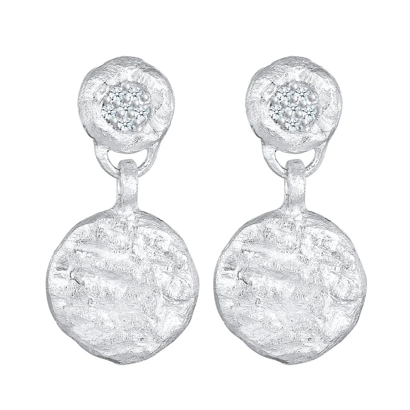 Diamanten (0.05 ct) Plättchen Vintage 925 Silber