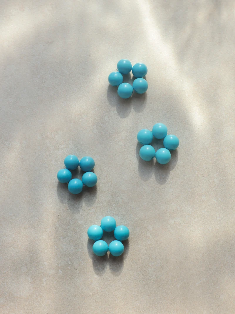 Bead Flower Ohrring-Charm