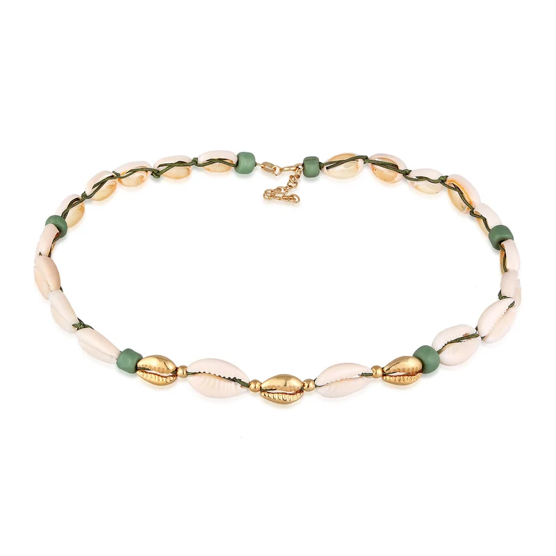 Choker Glas Beads | Kauri Muscheln