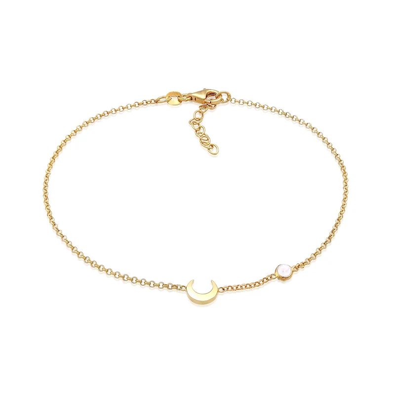 Armband Mond | Mondstein (Weiß)