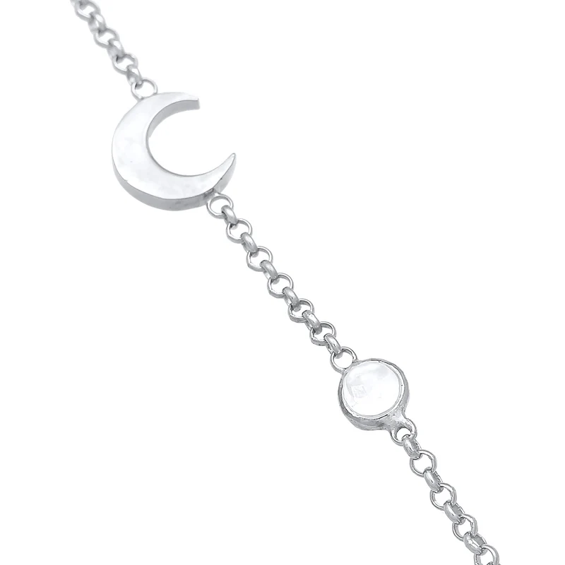 Armband Mond | Mondstein (Weiß)