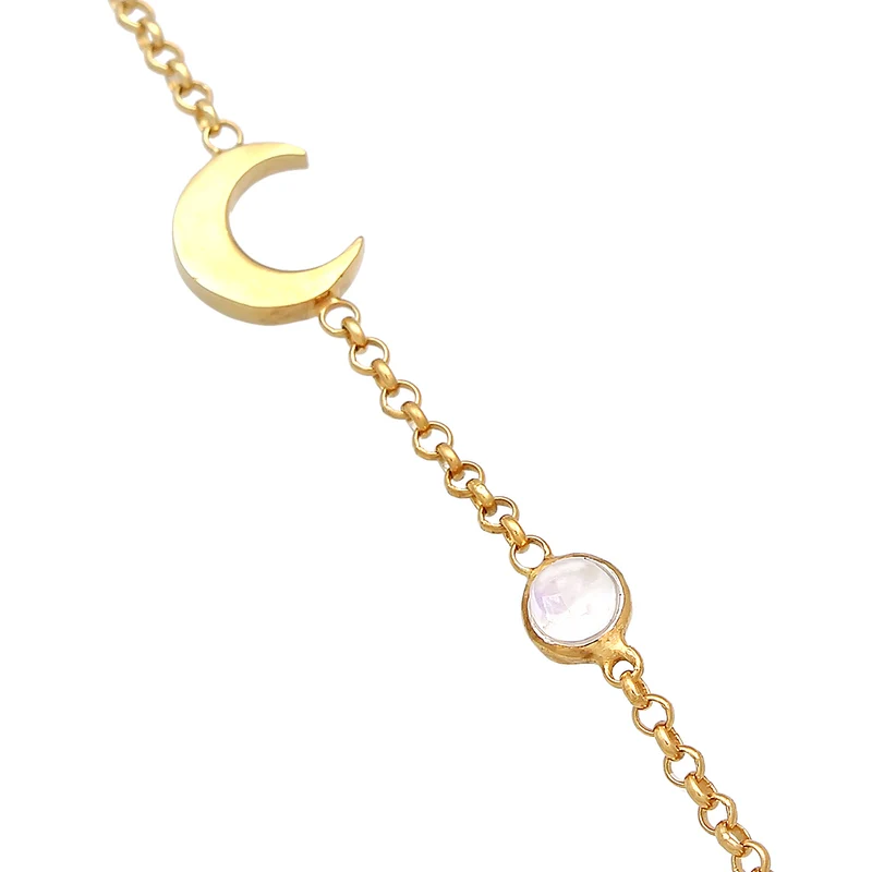 Armband Mond | Mondstein (Weiß)