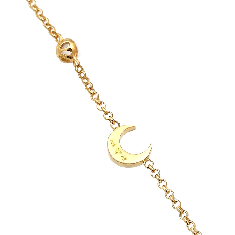Armband Mond | Mondstein (Weiß)