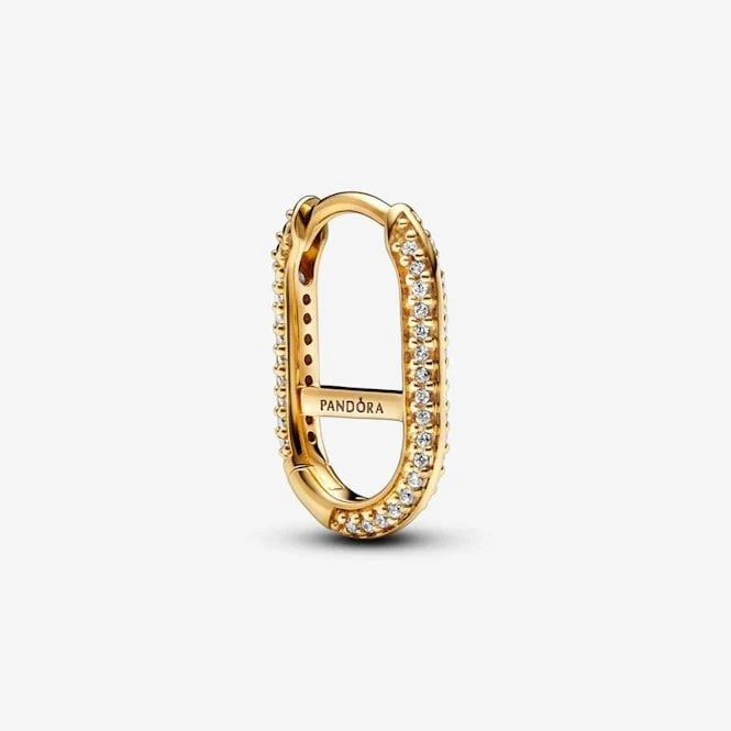 ME Gold Pave Single Link Earring