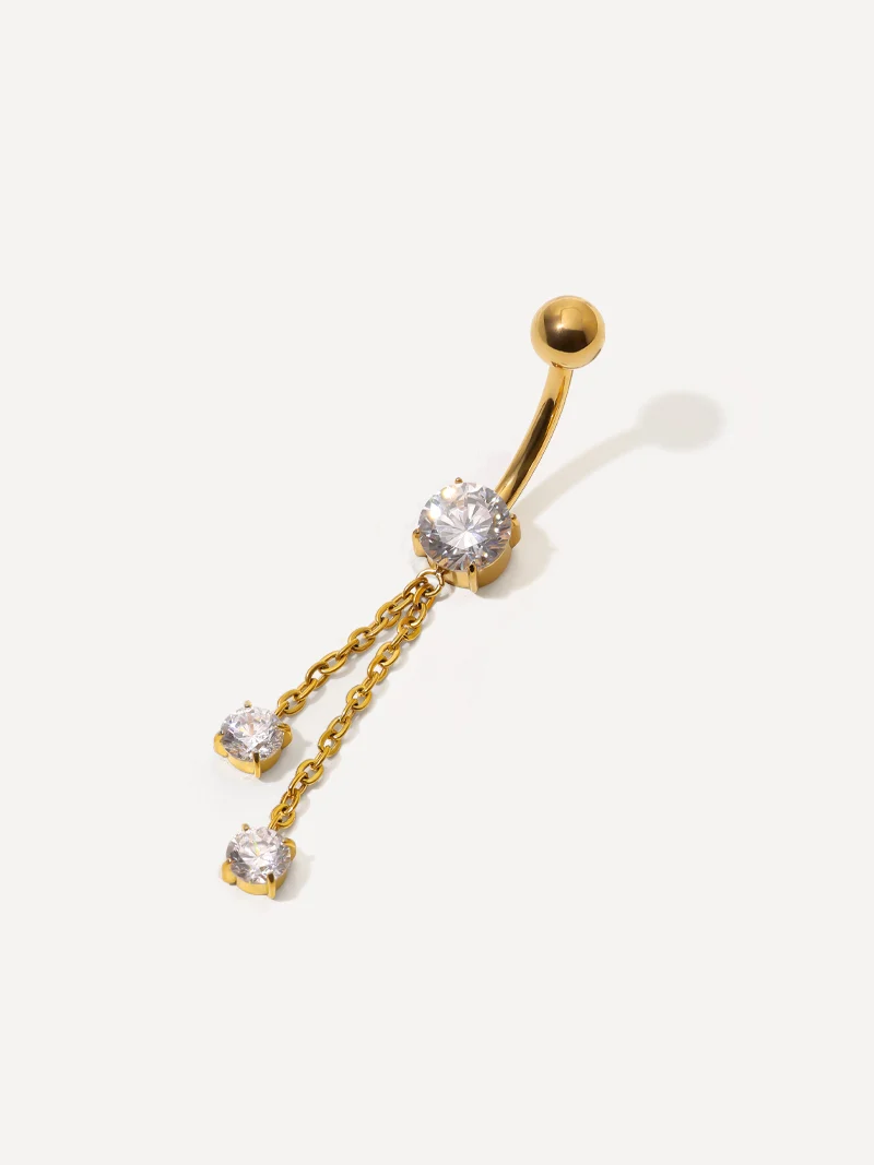Sparkling Flow Titan Bauchnabelpiercing