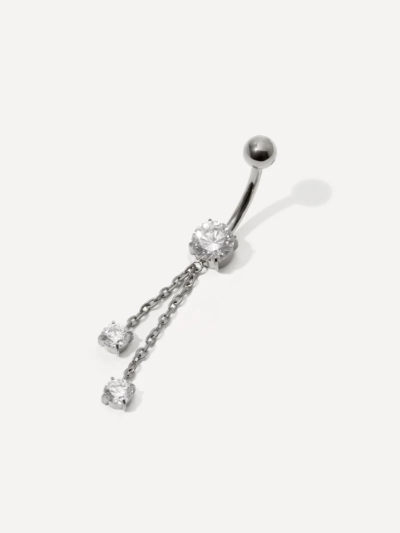 Sparkling Flow Titan Bauchnabelpiercing