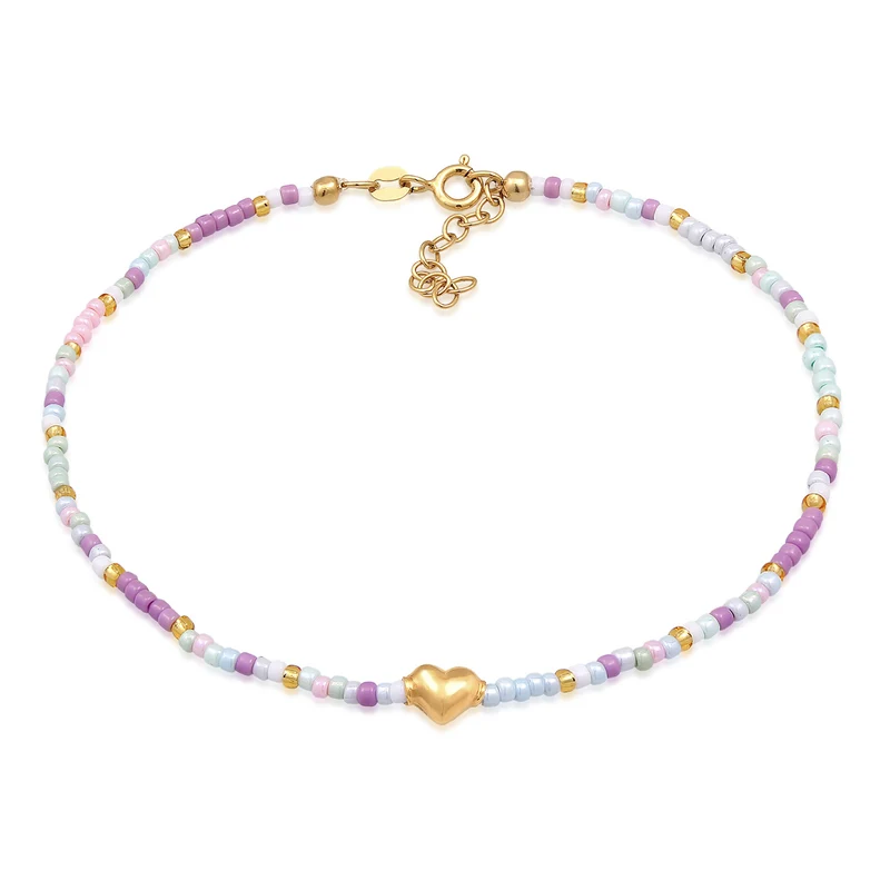 Fußkettchen Herz Beads