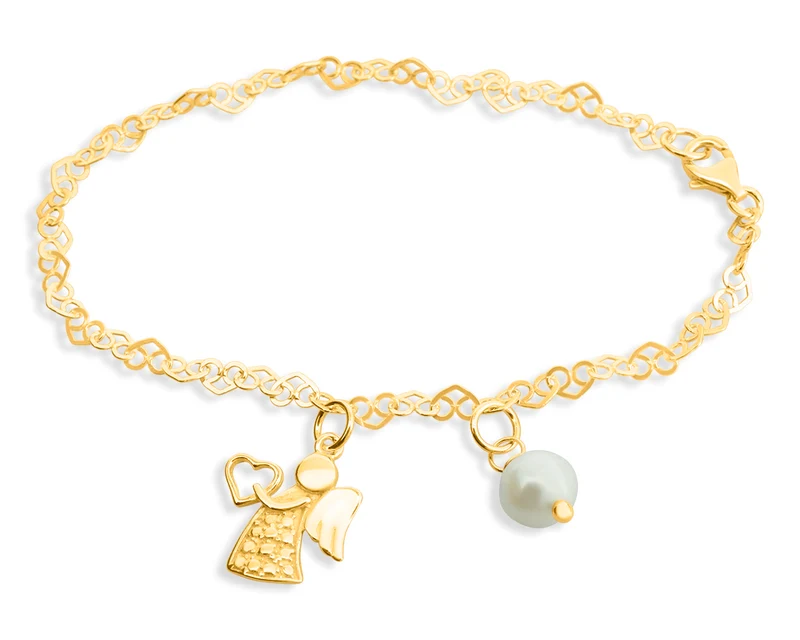 SCHUTZENGEL ARMBAND MÄDCHEN SCHMUCK GOLD DAMEN ARMBAND ENGEL