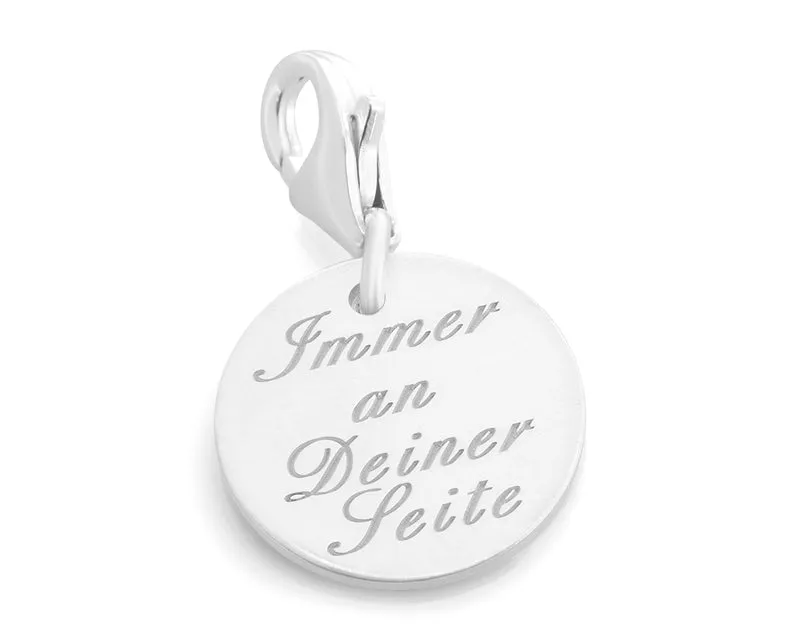 SILBER ANHÄNGER GRAVUR, TAUFE GESCHENK, SCHMUCK MIT SPRUCH, SILBERSCHMUCK