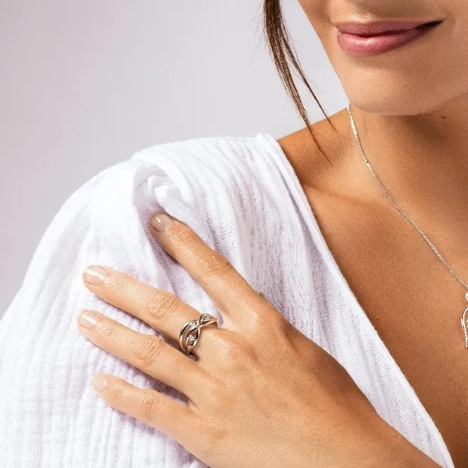 Nature's Wonder Sterling Silver Waterfall Ring, Size N