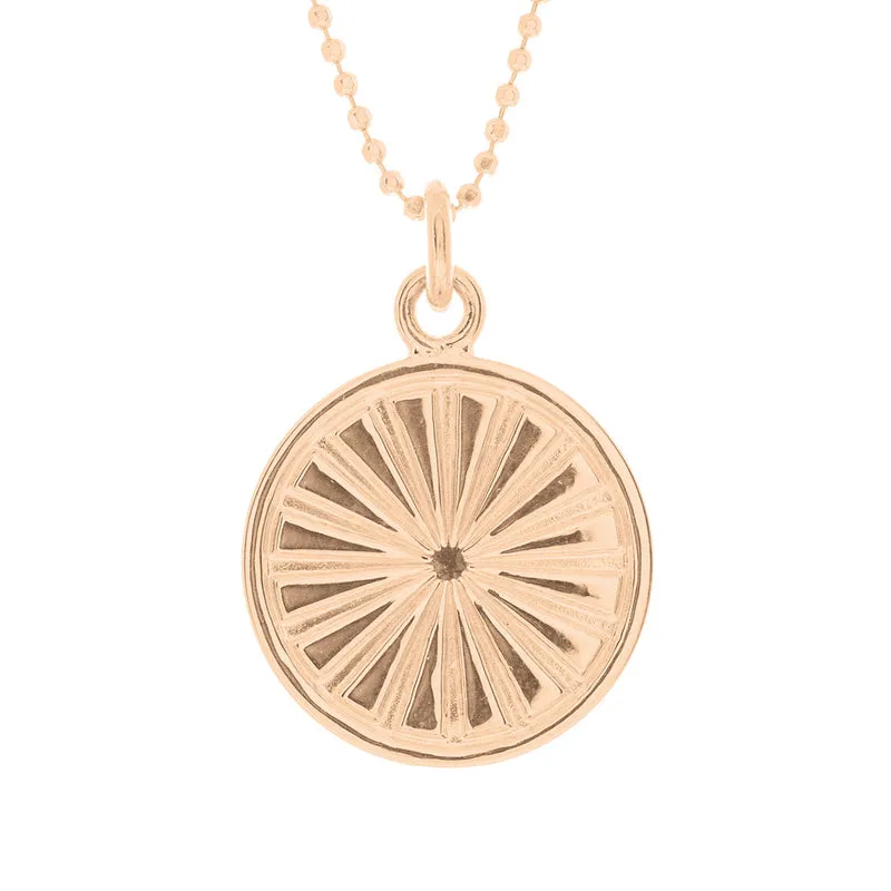 Everything I Need Disc Necklace in Rose Gold