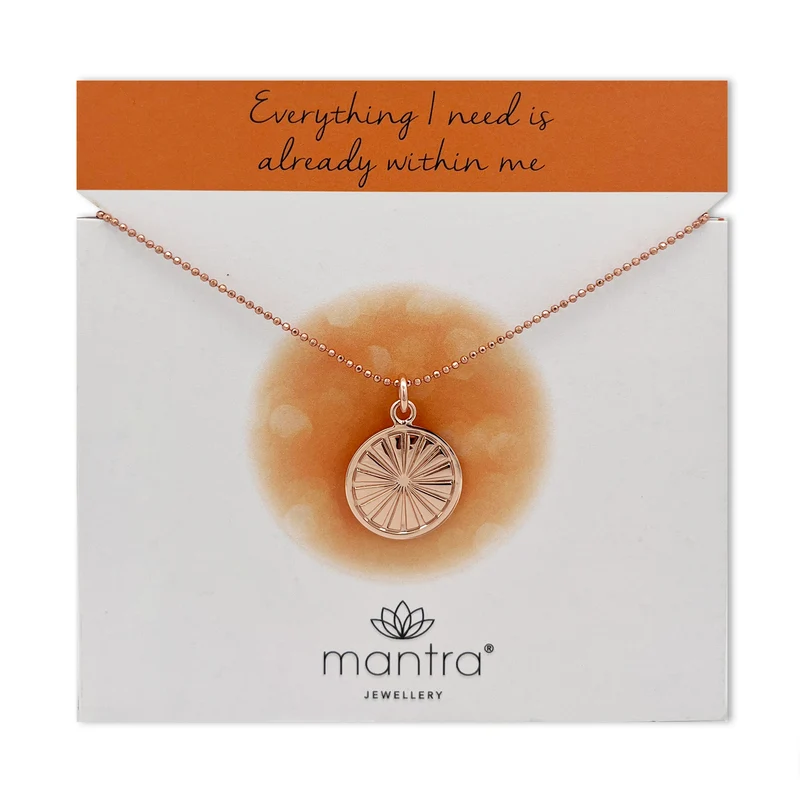 Everything I Need Disc Necklace in Rose Gold