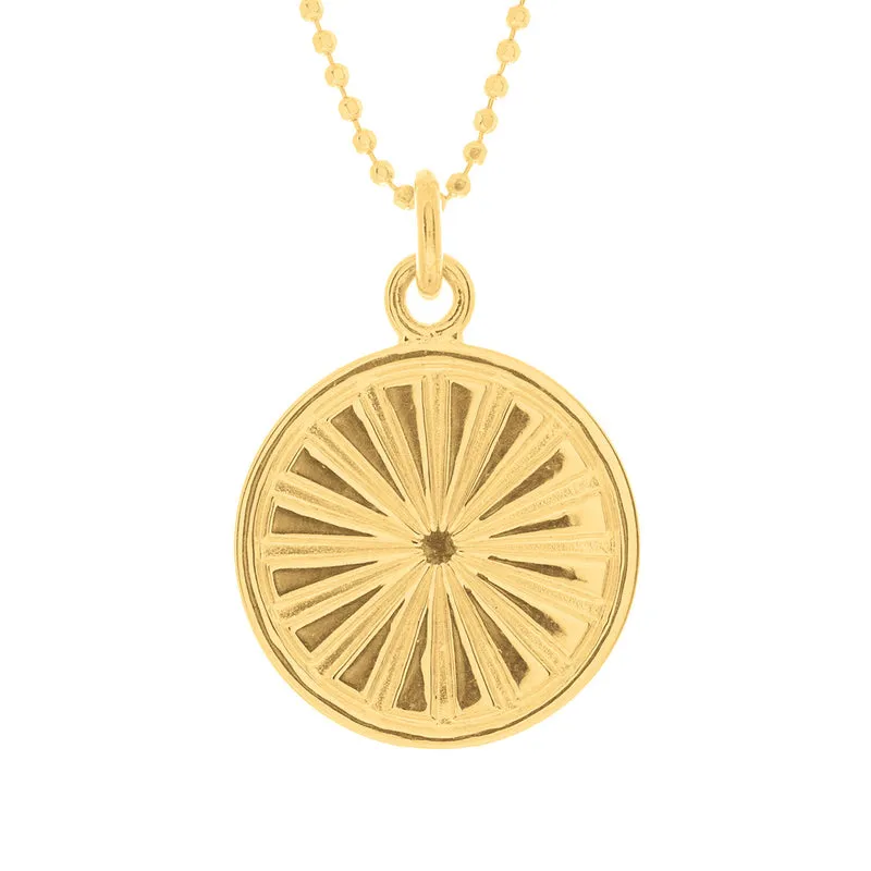 Everything I Need Disc Necklace in Gold