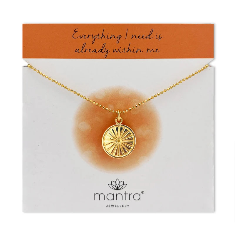 Everything I Need Disc Necklace in Gold