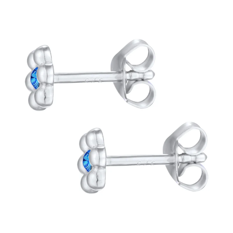 Ohrstecker Blume | Kristall (Blau)