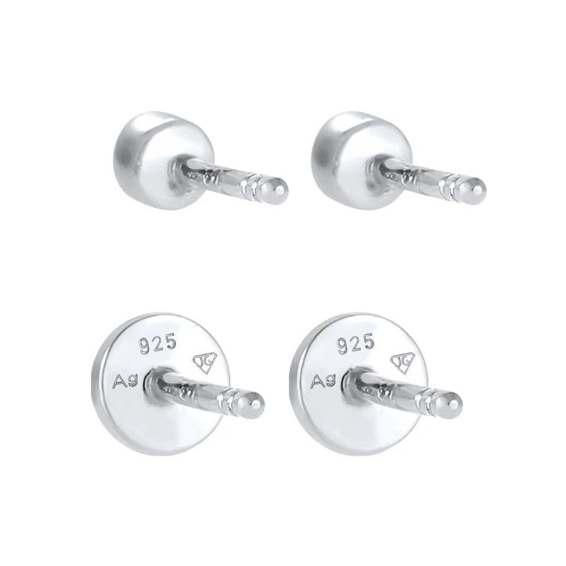 Ohrstecker Set Plättchen | Mit Kristallen von Swarovski® (Weiß)