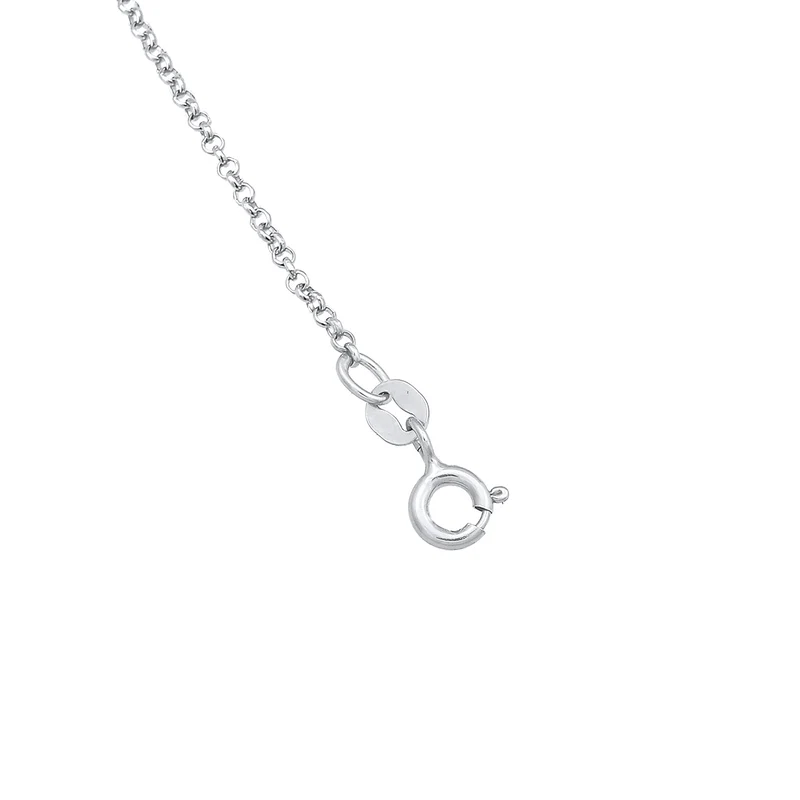 Fußkettchen Plättchen | Mit Kristallen von Swarovski® (Weiß)