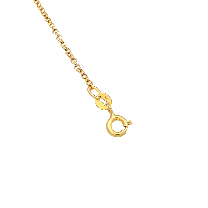 Fußkettchen Plättchen | Mit Kristallen von Swarovski® (Weiß)