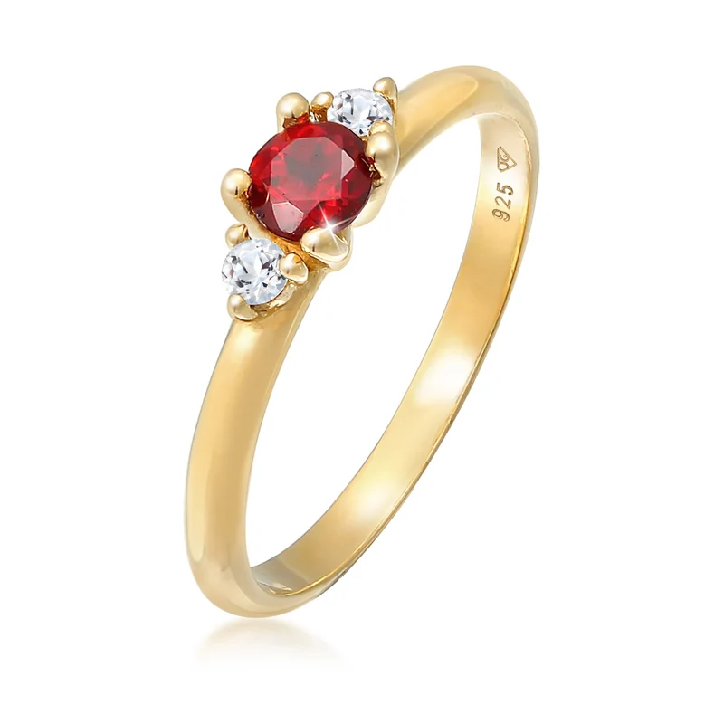 Ring | Granat (rot), Topas (weiß)