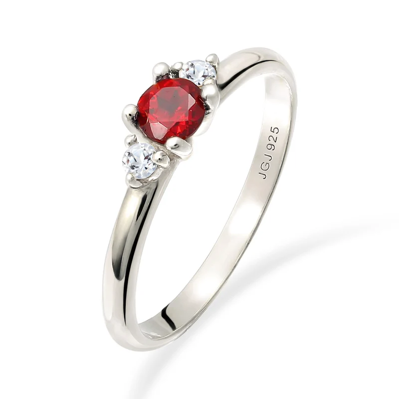 Ring | Granat (rot), Topas (weiß)