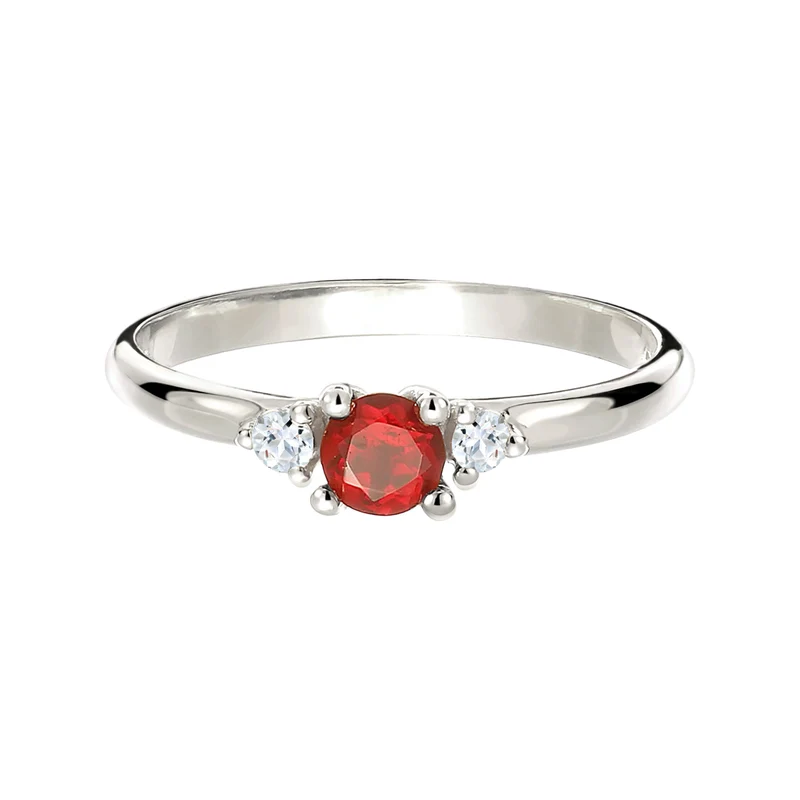 Ring | Granat (rot), Topas (weiß)