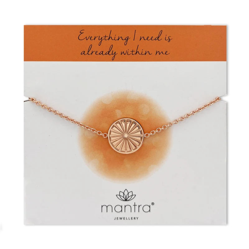 Everything I Need Disc Bracelet in Rose Gold