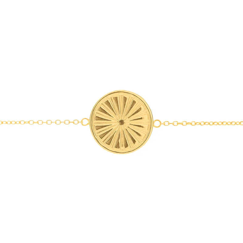 Everything I Need Disc Bracelet in Gold