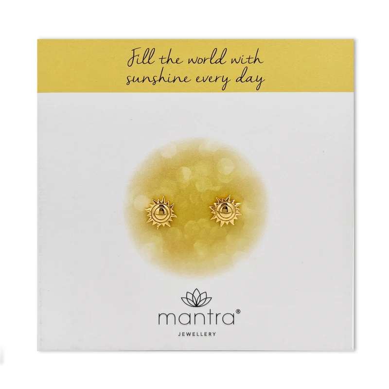 Sun Earrings in Gold
