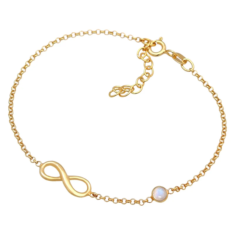 Armband Infinity | Mondstein (Weiß)