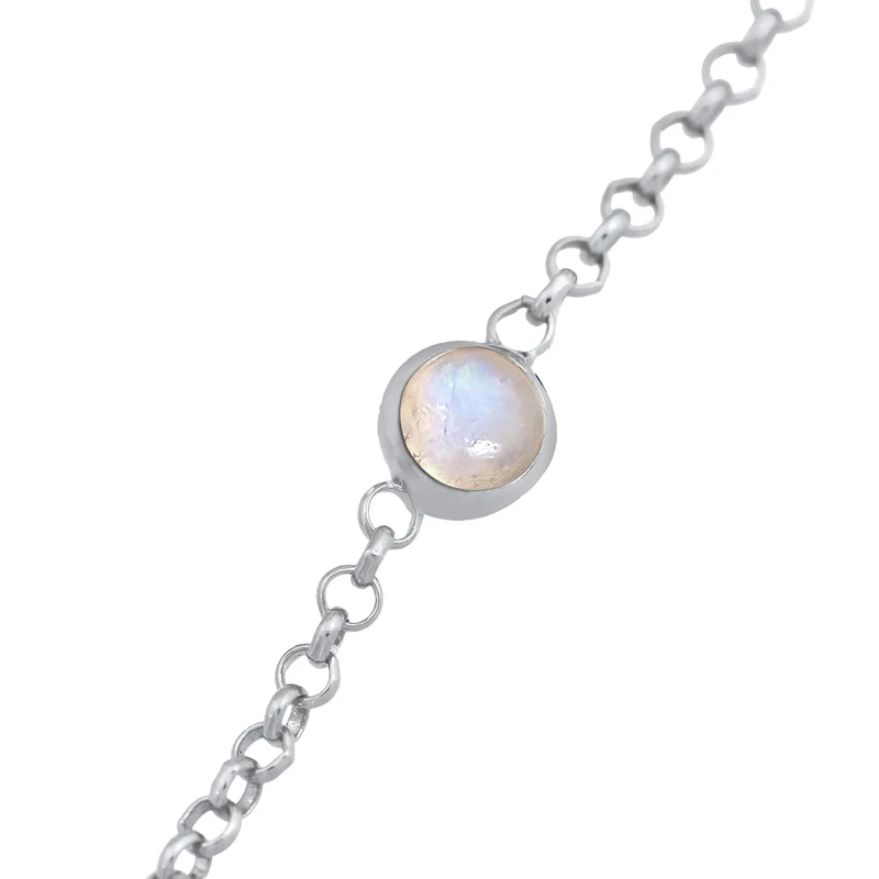 Armband Infinity | Mondstein (Weiß)