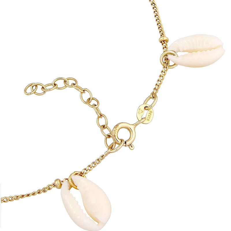 Fußkettchen Plättchen | Kauri Muschel