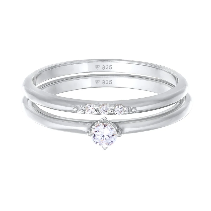 Ring-Set Basic | Zirkonia (Weiß)