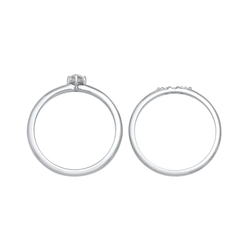 Ring-Set Basic | Zirkonia (Weiß)