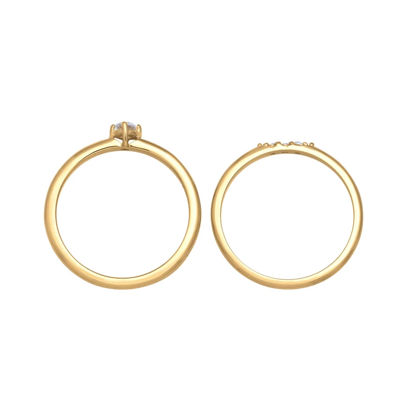 Ring-Set Basic | Zirkonia (Weiß)
