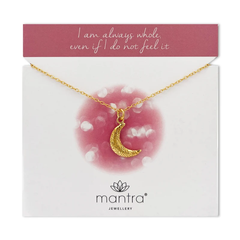 Crescent Moon Necklace in Gold