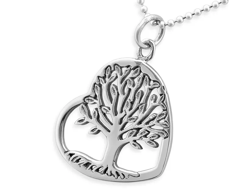 LEBENSBAUM KETTE IM HERZ, FAMILIENBAUM SCHMUCK, SILBERSCHMUCK GALWANI