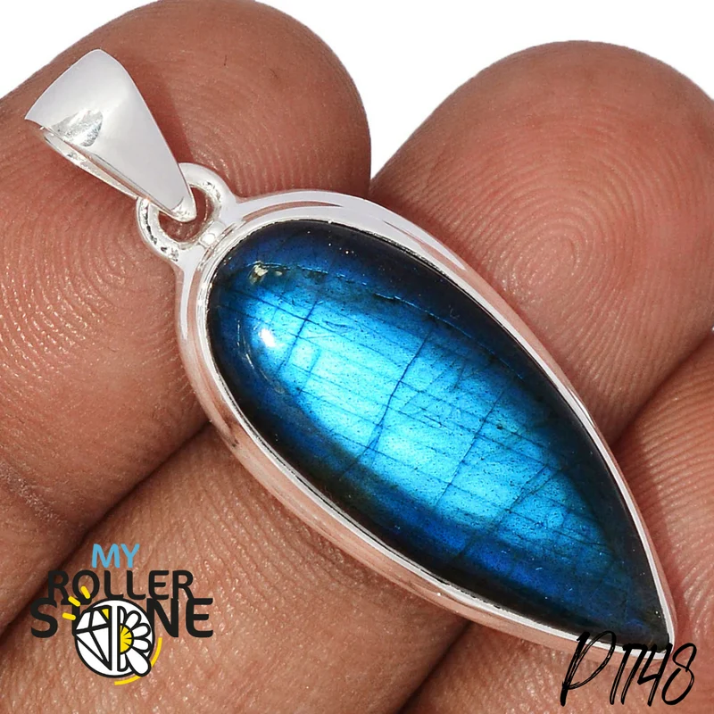 Blauer Feuer Labradorit Anhänger P1748
