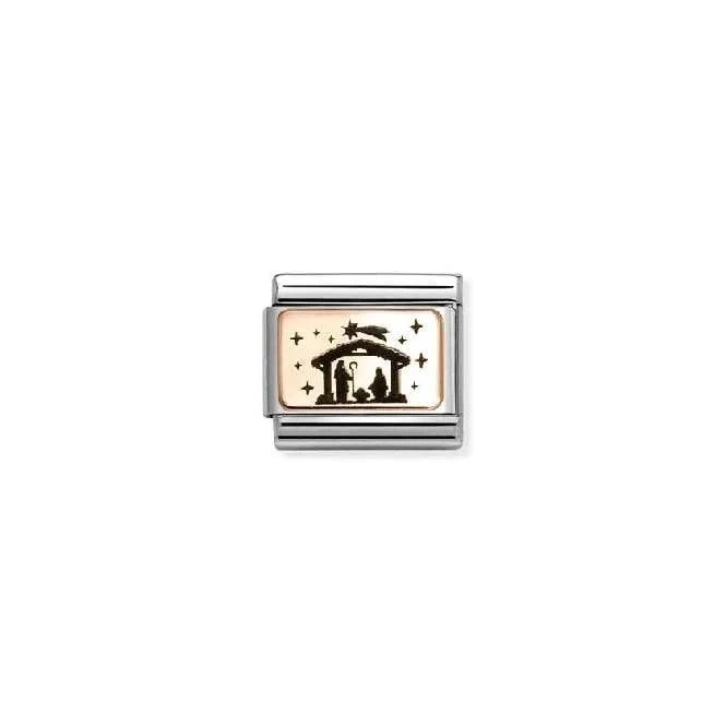 Classic Rose Gold Nativity Christmas Charms