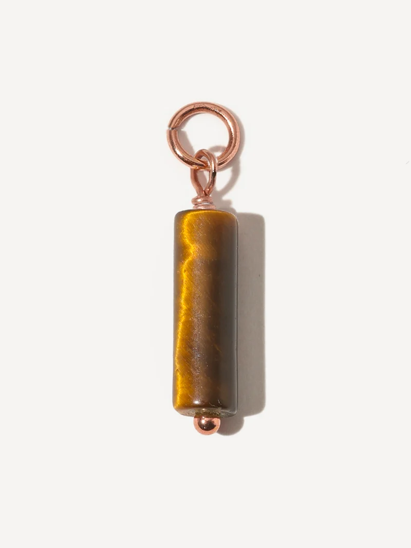 19x4,4mm Graceful Column Brown Ohrring-Charm